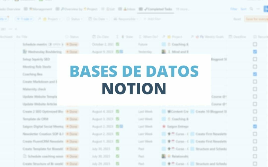 Cómo crear bases de datos en Notion – La guía DEFINITIVA: Fórmulas, Relations, Rollups y más