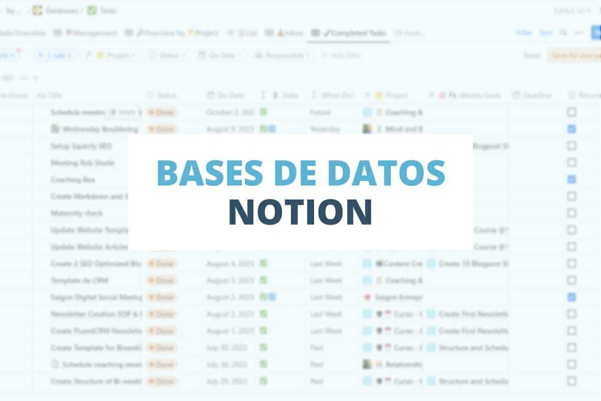 Blog_ Bases de datos en notion 2 Bases de datos en notion